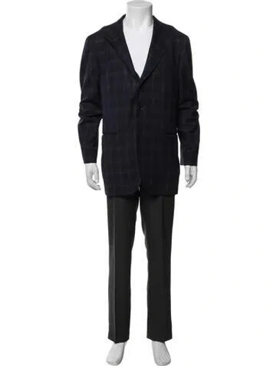Pre-owned Suitsupply Wool Plaid Print Blazer In Blue