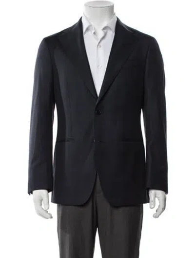 Pre-owned Suitsupply Wool Plaid Print Blazer In Blue