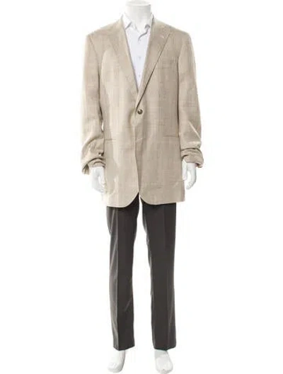 Pre-owned Suitsupply Wool Plaid Print Blazer In Brown