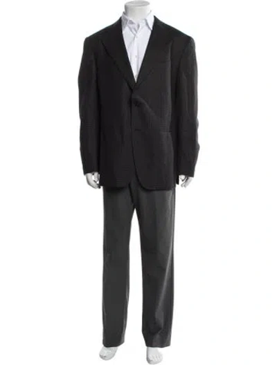 Pre-owned Suitsupply Wool Plaid Print Blazer In Grey