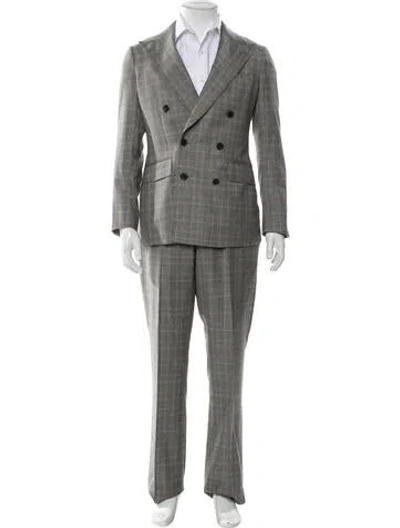 Pre-owned Suitsupply Wool Plaid Print Two-piece Suit In Gray
