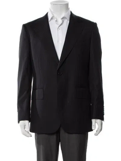 Pre-owned Suitsupply Wool Striped Blazer In Blue