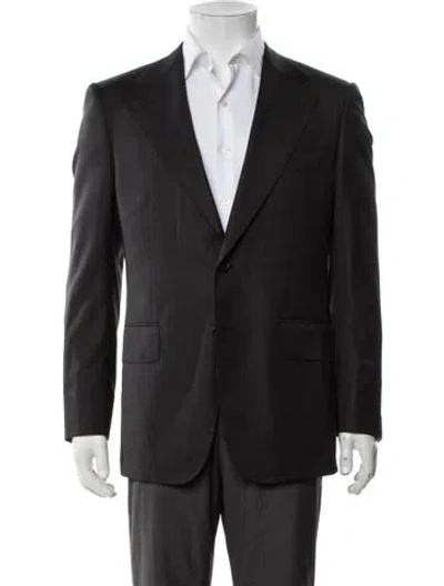 Pre-owned Suitsupply Wool Striped Blazer In Grey