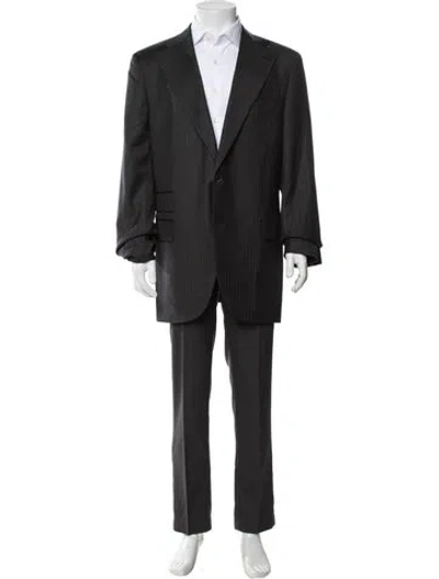 Pre-owned Suitsupply Wool Striped Two-piece Blazer In Gray