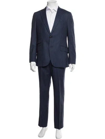 Pre-owned Suitsupply Wool Striped Two-piece Suit In Blue