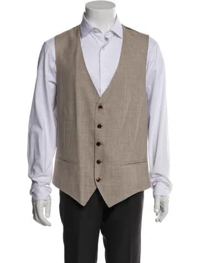 Pre-owned Suitsupply Wool Suit Vest In Neutral