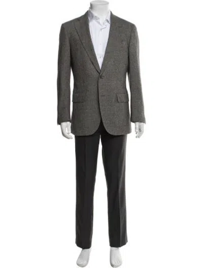 Pre-owned Suitsupply Wool Tweed Pattern Blazer In Grey
