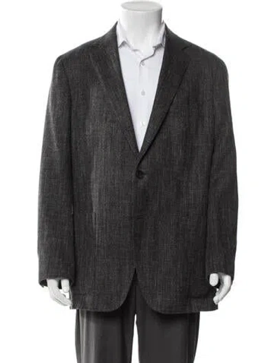 Pre-owned Suitsupply Wool Tweed Pattern Blazer W/ Tags In Grey
