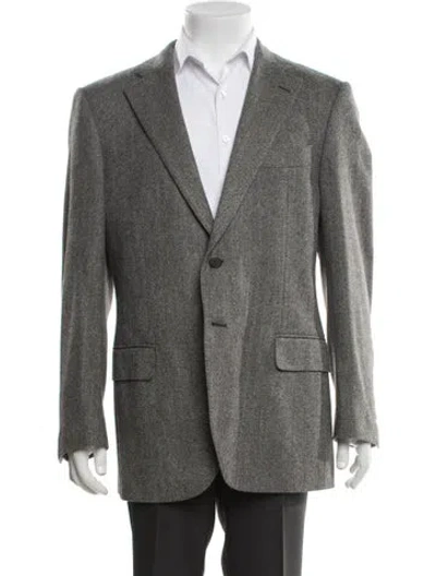 Pre-owned Suitsupply Wool Tweed Pattern Jacket In Grey