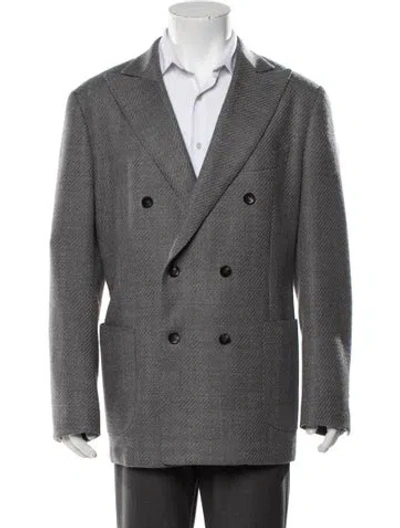 Pre-owned Suitsupply Wool Tweed Pattern Sport Coat In Grey