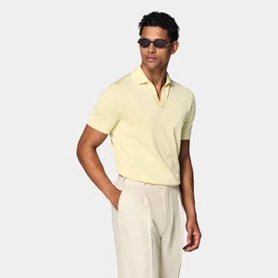 Suitsupply Yellow Buttonless Polo