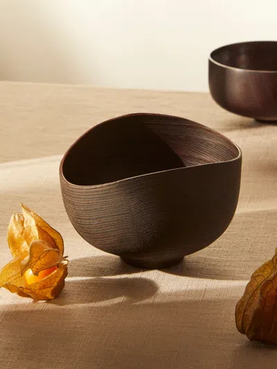 Suk Keun Kang Ottchil Wood Bowl In Brown