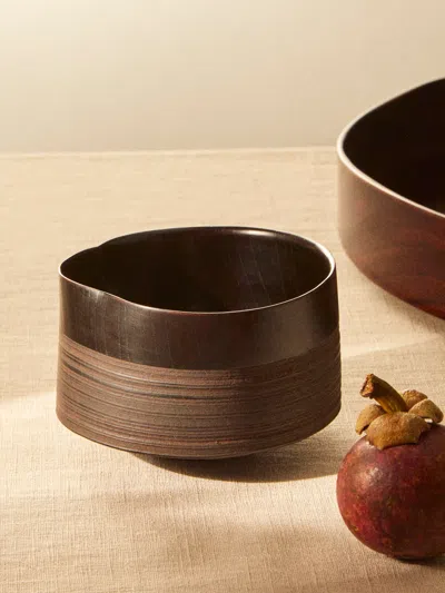 Suk Keun Kang Ottchil Wood Bowl In Brown