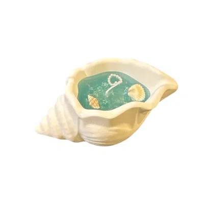 Suki Wang London Blue Store Of Seashell Candle