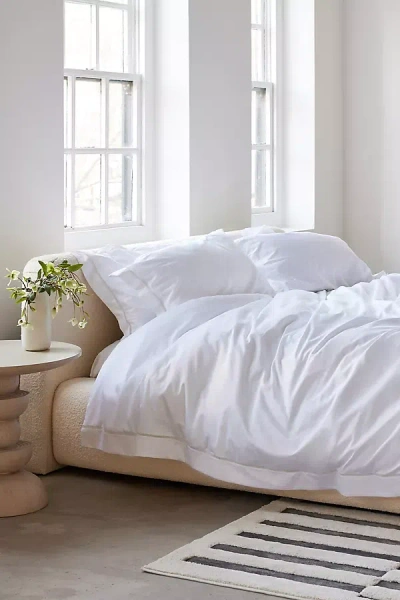 Sukun Amalfi White Cotton Sateen Bedding Set