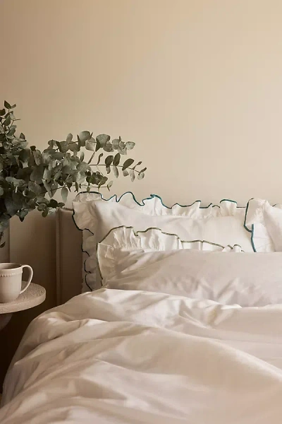 Sukun Provence Olive Cotton Sateen Bedding Set