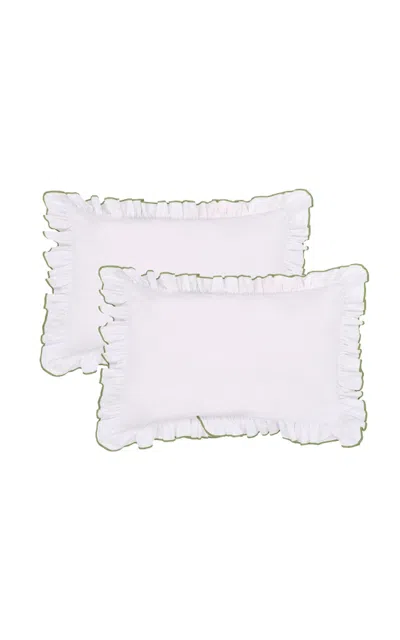 Sukun Provence Olive Pillowcase Pair In Multi