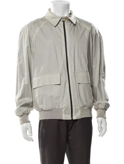 Pre-owned Sulka Bomber Jacket In Neutrals