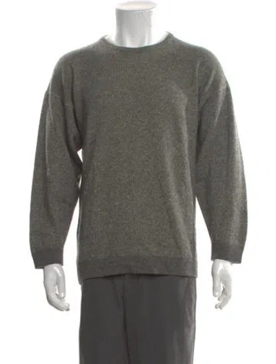 Pre-owned Sulka Cashmere Crew Neck Pullover In Gray