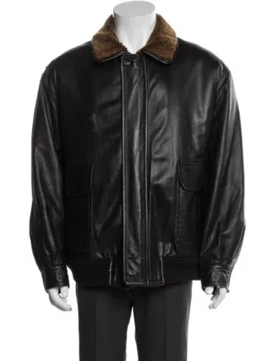Pre-owned Sulka Lamb Leather Jacket In Black