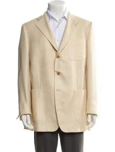 Pre-owned Sulka Peacoat In Brown