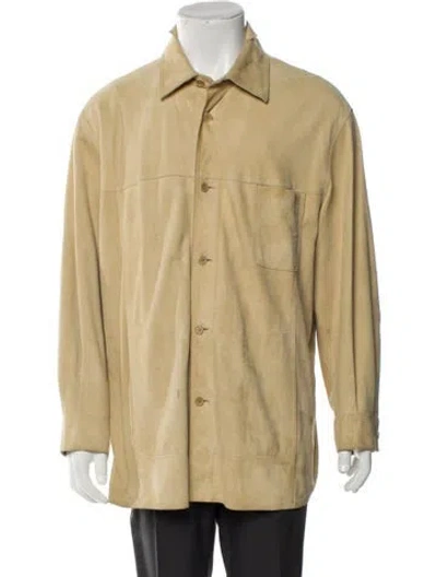 Pre-owned Sulka Suede Jacket In Brown