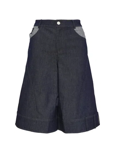 Sultry Virgin Virgin Denim Uniformed Skort In Blue