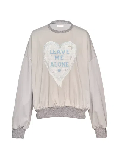 Sultry Virgin Broken Pattern Sweatshirt In Neutral