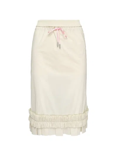 Sultry Virgin Factory Ruffle Skirt In Neutral