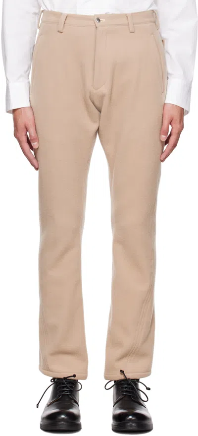 Sulvam Beige Slim Trousers
