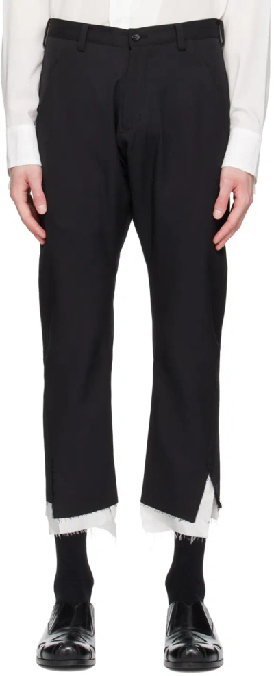 Sulvam Black Classic Slim Trousers