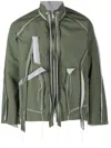 Sulvam Distressed Layered Jacket In Grün
