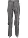 Sulvam Slim Cut-out Trousers In Grau