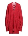 Sulvam Woman Cardigan Red Size L Acrylic, Wool In Red