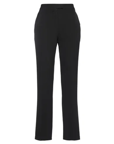 Sum Woman Pants Black Size 10 Viscose, Polyester, Elastane