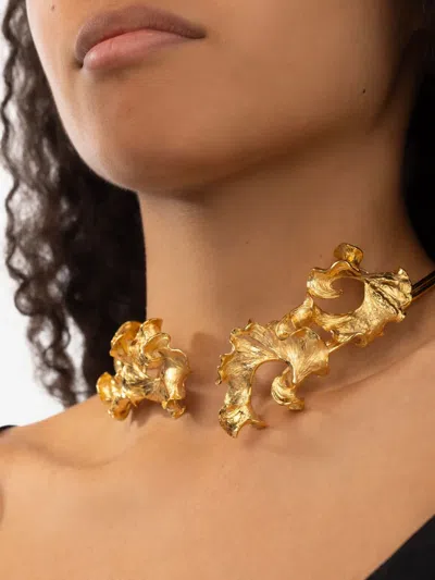 Suma Cruz Acacia Choker Necklace In Gold