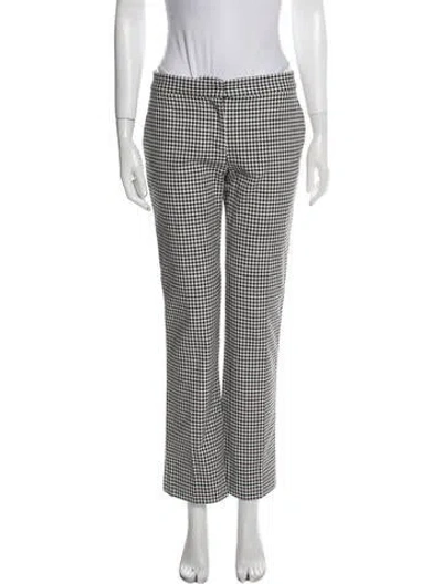 Pre-owned Summa Houndstooth Print Straight Leg Pants In Neutral