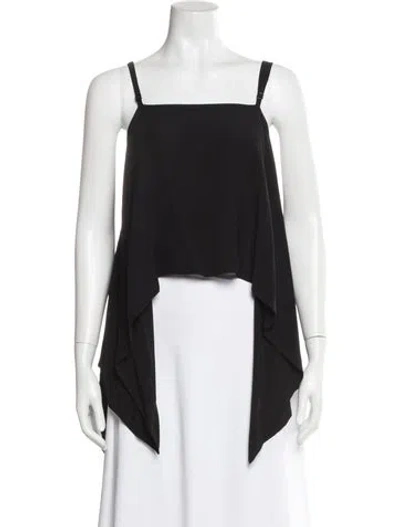 Pre-owned Summa Square Neckline Sleeveless Top In Black