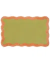 Summer & Rose Marco Polo Wavy Edge Bathmat In Green