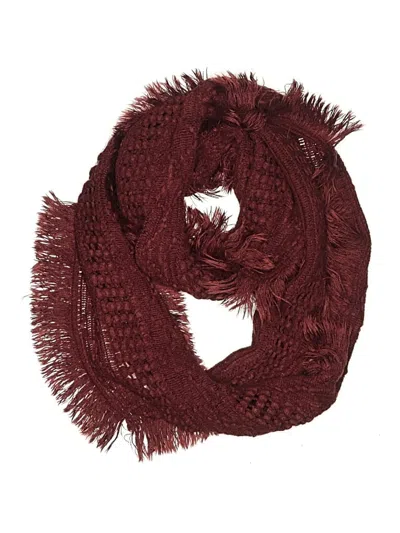 Pre-owned Summer & Rose Scarf In Burgundy