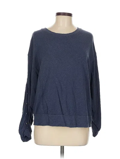 Pre-owned Summer And Sage 3/4 Sleeve T-shirt In Blue