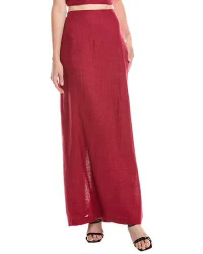 Summer Away Rewa Linen Skirt In Red