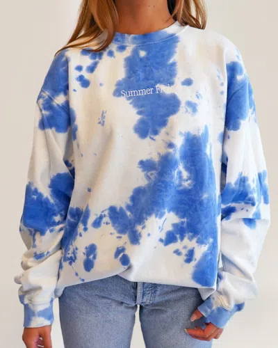 Summer Fridays Blue Tie-dye Sweatshirt