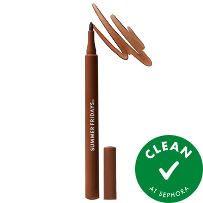 Summer Fridays Flushed Lip Stain 12hr Transfer-proof Lip Tint Mocha - Deep Neutral Brown