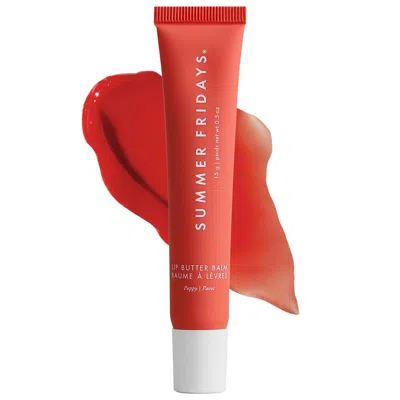 Summer Fridays Lip Butter Balm For Hydration & Shine Poppy - Sheer Citrus Coral 0.5 oz / 15 G