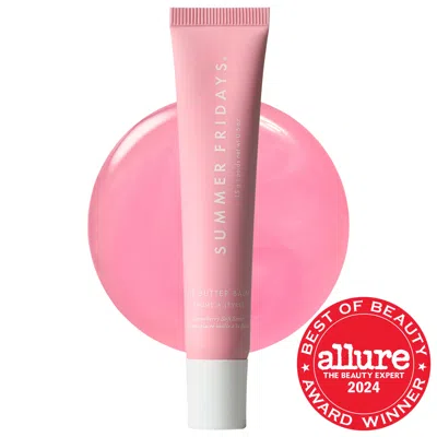 Summer Fridays Lip Butter Balm Treatment For Hydration + Nourishing Shine Strawberry Soft Serve 0.5 Oz/15 G