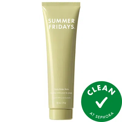 Summer Fridays Mini Body Butter Balm Pistachio Milk - Rich Body Cream With Hyaluronic Acid 2 Fl Oz/60 ml In Transparent