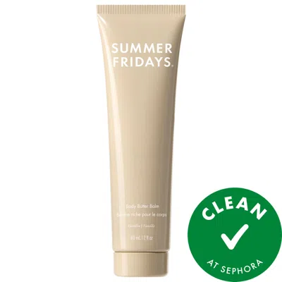 Summer Fridays Mini Body Butter Balm Vanilla - Rich Body Cream With Hyaluronic Acid 2 Fl Oz/60 ml In Transparent