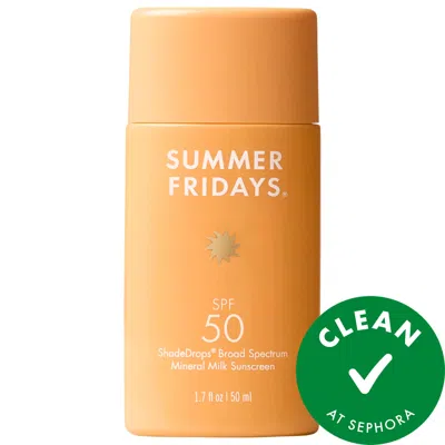 Summer Fridays Shadedrops Broad Spectrum Spf 50 Daily Mineral Milk Sunscreen 1.7 Oz/50 ml In Transparent