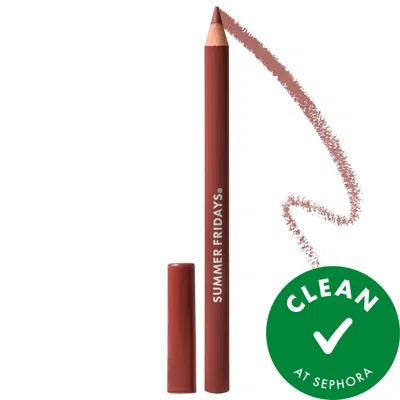 Summer Fridays Softline Lip Liner Long-lasting Lip Pencil Pecan - Deep Warm Maroon